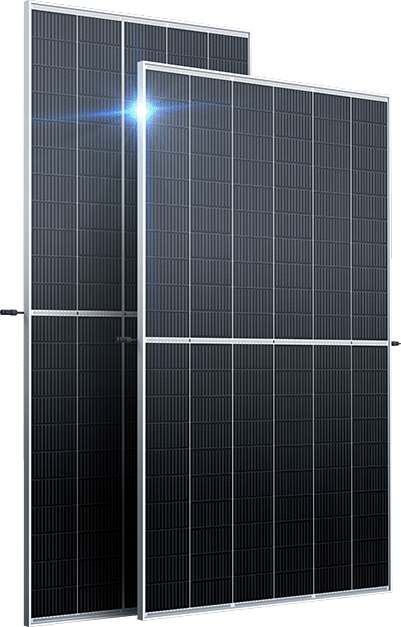 Two solar panels on a white background.