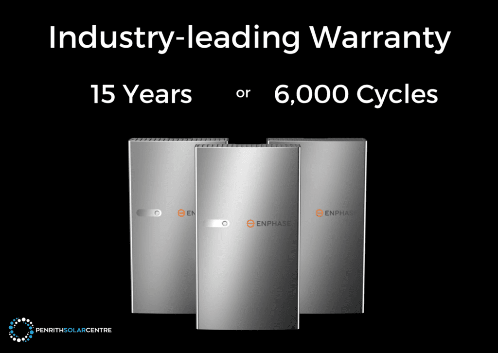 Industry leading warranty 15 years 6000 cycles.