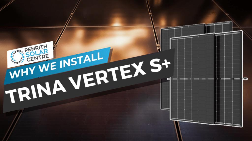 Why we install trina vertex s+ solar panels hero graphic.