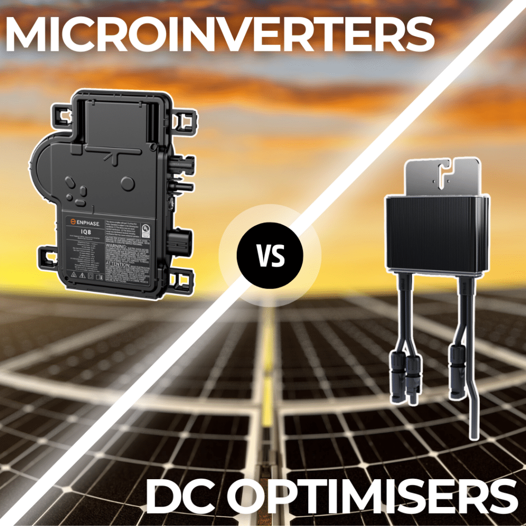 Comparison of microinverters versus dc optimizers for solar panel systems.