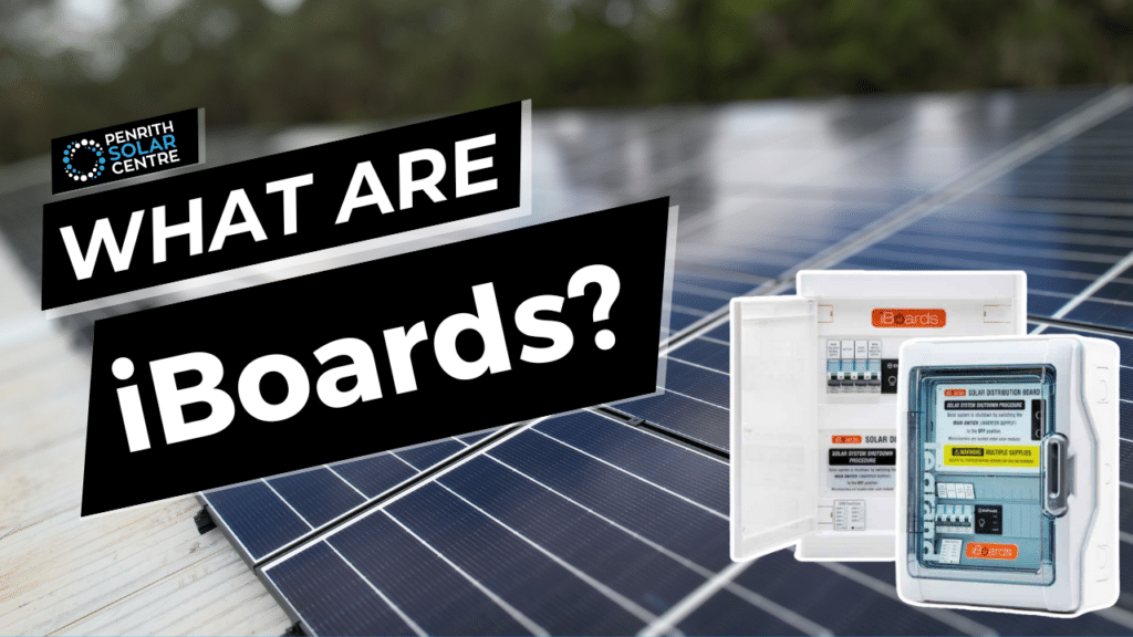 Exploring iboards with penrith solar centre, featuring solar panels and electrical equipment.